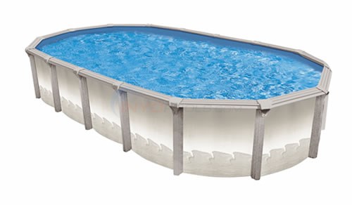 15' x 26' Oval 54" Matrix Resin Saltwater Above Ground Pool W/ Pump, Filter, Salt Chlorine