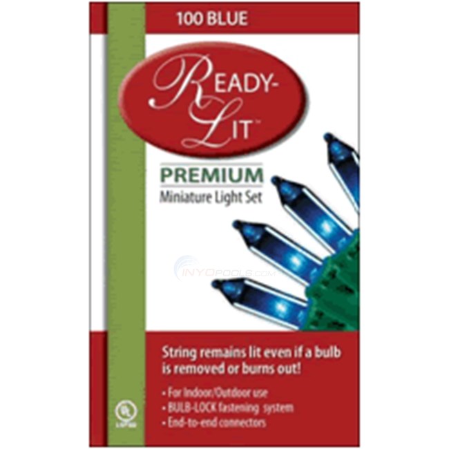 National Tree 24 x Blue Ready Lit 100 In/Outdoor Lights - LS-829E-10024