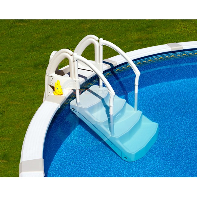 Modern Above Ground Swimming Pool Steps For Disabled with Simple Decor