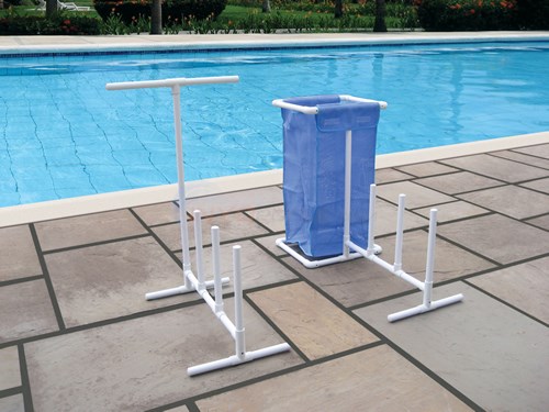 Blue Wave Raft, Float & Towel Caddy w/Hamper NT127