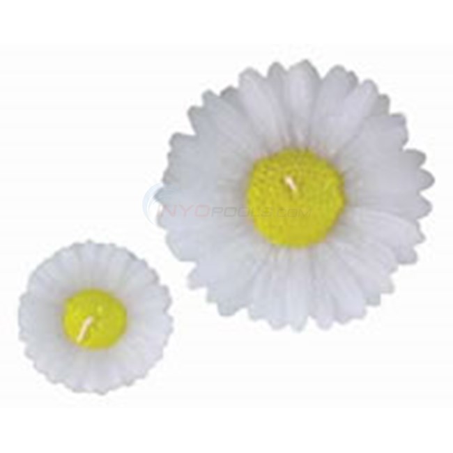 Candle, Daisy Floater Set (6 small and 2 Large) - P01096