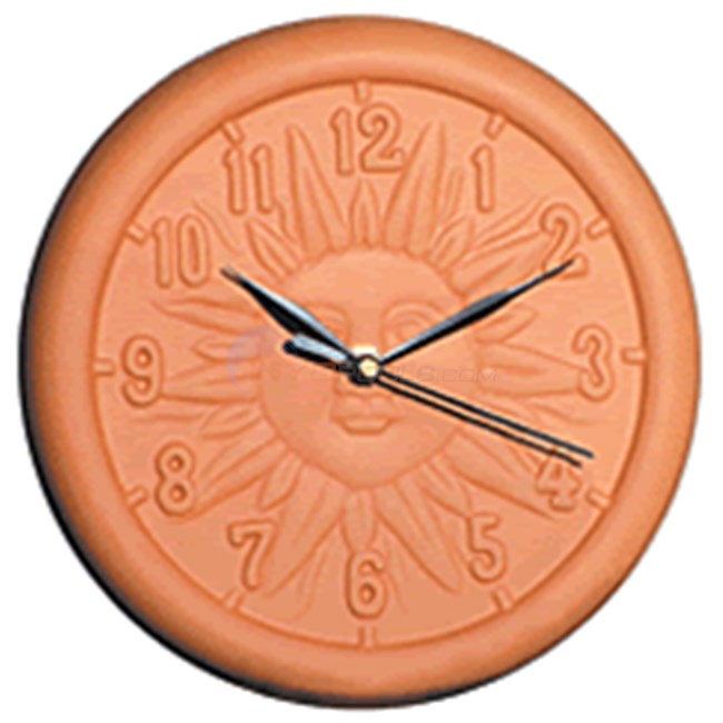 Poolmaster Outdoor Terracotta Clock - 8" - POM52535