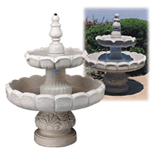 Pool Shot Two-Tier Fountain White - PS748W