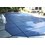 20' x 40' Rectangular w/ 4' x 8' Left Step Blue Mesh Safety Cover 18 Year (2 Years Full) - 2040RE-LHSF48-SAP-BLU