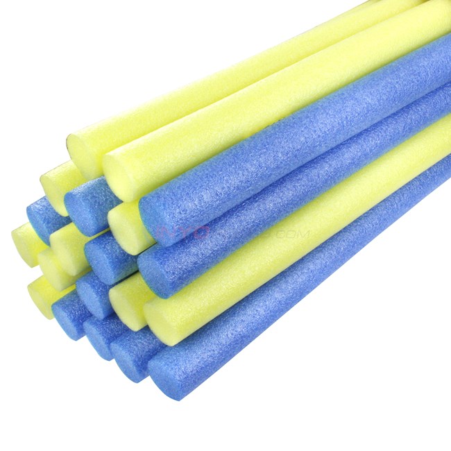 Gladon Solid Round Pool Noodle Blue and Yellow, Case of 20 - SR20C