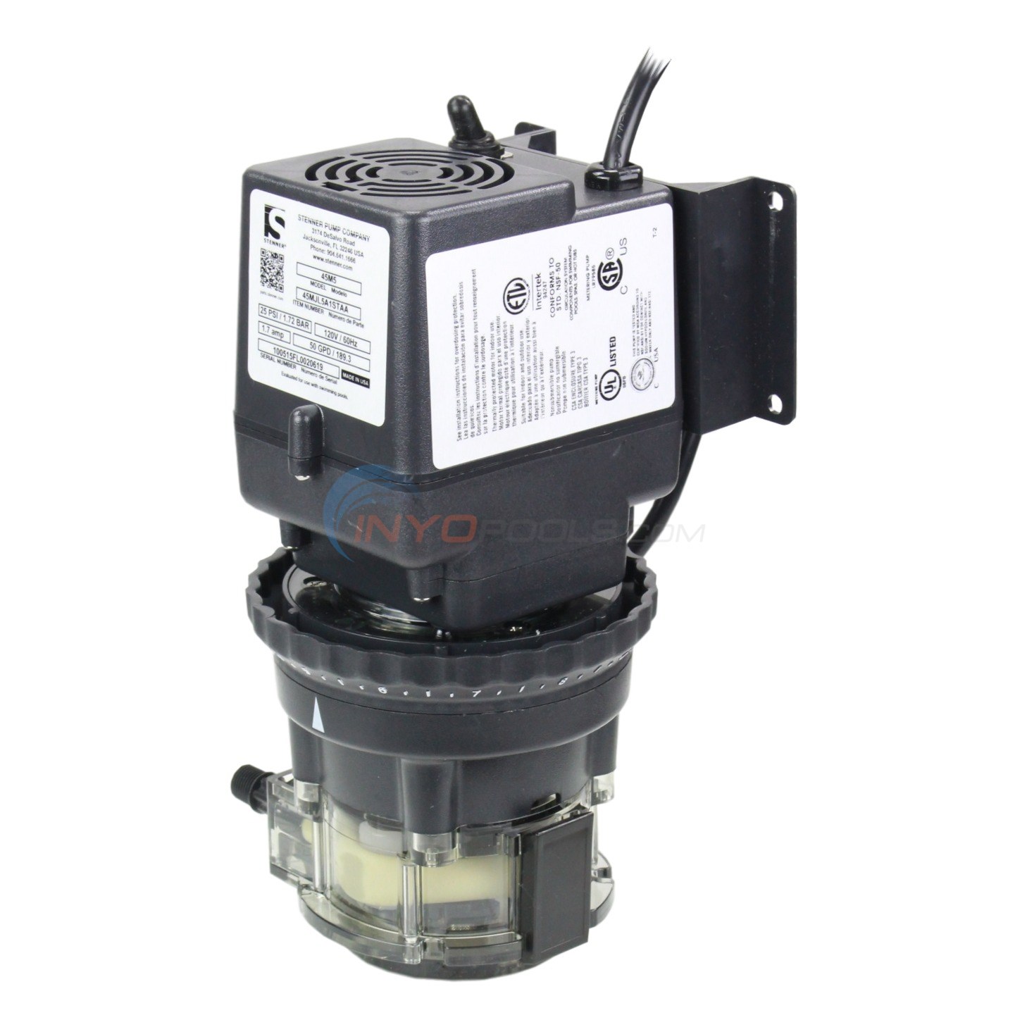 Stenner Commercial Chemical Feed Pump 120V (50 GPD) 45M5