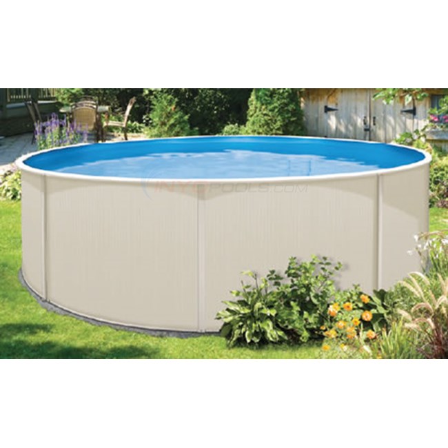 Sunray 21' Round 48" Steel Pool W/ Pump, Filter & Liner - CRSUNSND2148-SMN-P