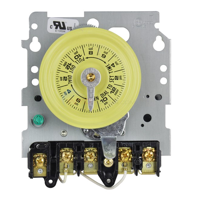 Intermatic Mechanical Timer Mechanism Only, 40 Amp, 220 Volt, DPST, 24 Hour Cycle - T104M