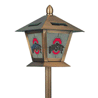 Stained Glass Solar Lantern Ohio State CLG0046624