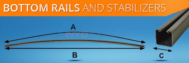 Above Ground Pool Bottom Rails and Stabilizers Diagram