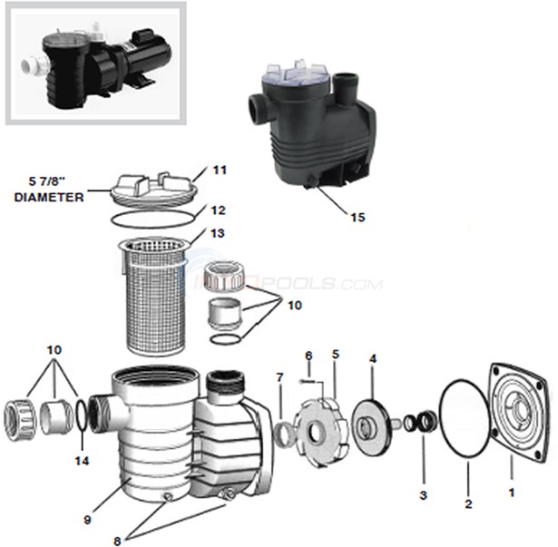 Waterco Aquastream Pump Parts