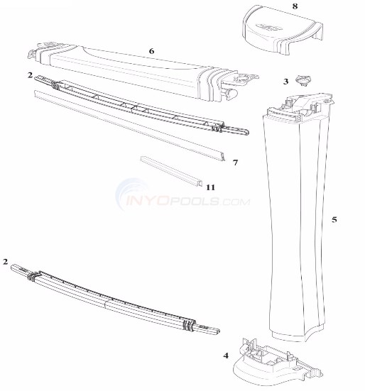 Centurion 30' Round 52" Wall (Resin Top Rail, Resin Upright) Diagram