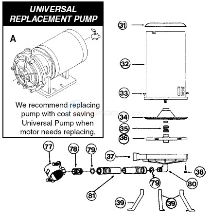 Arneson Pool Sweep I & II - Booster Pump Diagram