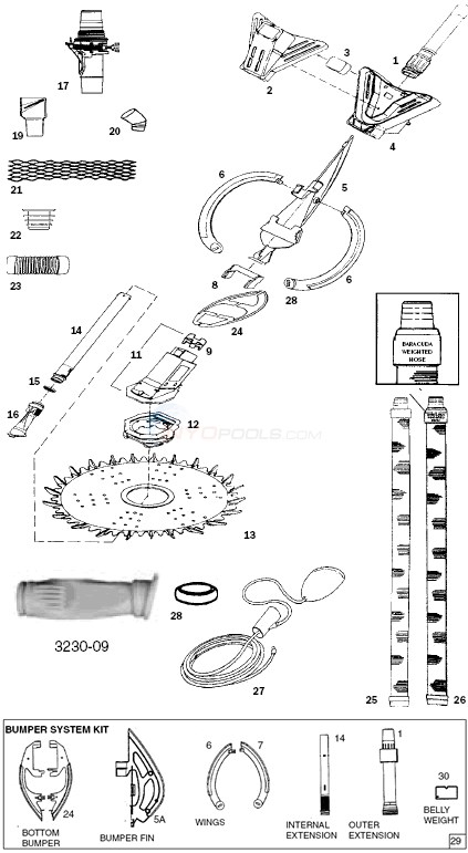 Baracuda / Zodiac  Alpha 3 and Alpha 3 Plus Diagram