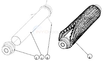 Hayward / Aqua Vac Tiger Shark Wheel Tube Assembly Diagram