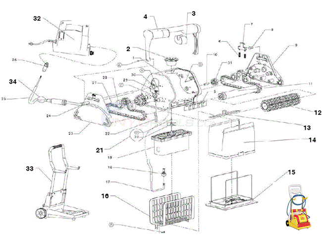 Maytronics Dolphin Diagnostic 3001 Parts - INYOPools.com