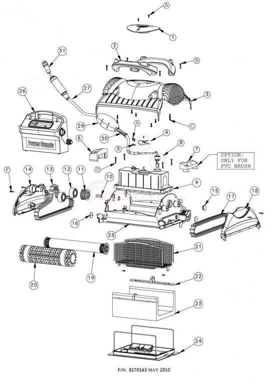 Maytronics Dolphin Deluxe 3 Parts - INYOPools.com