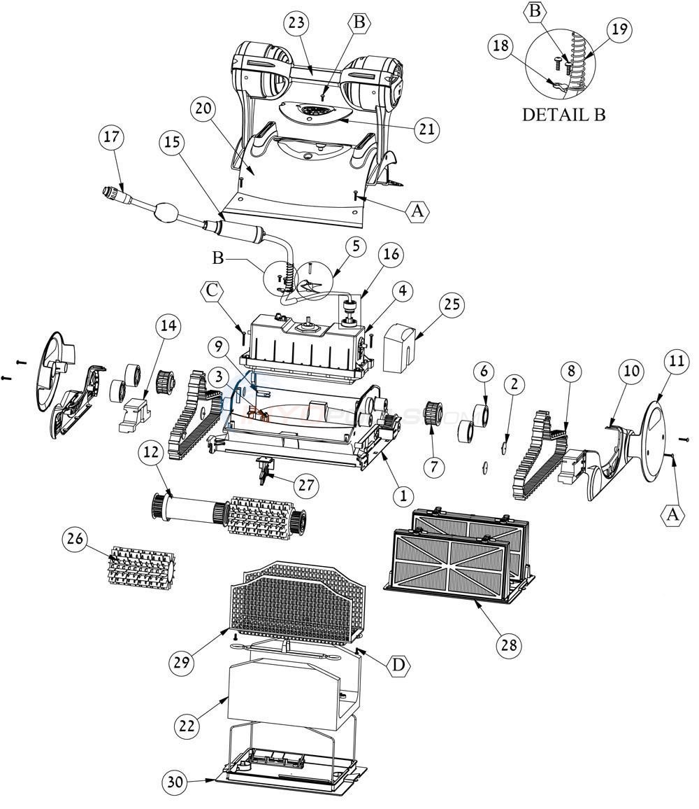 Maytronics Dolphin DX6 Parts - INYOPools.com