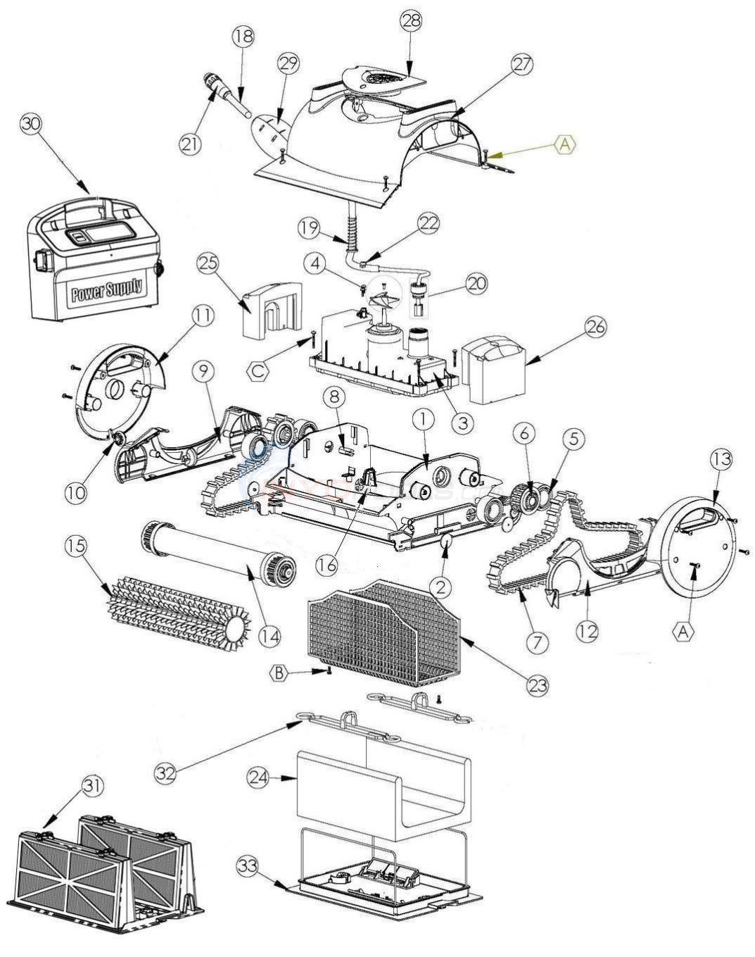 Maytronics Dolphin Nautilus Parts - INYOPools.com