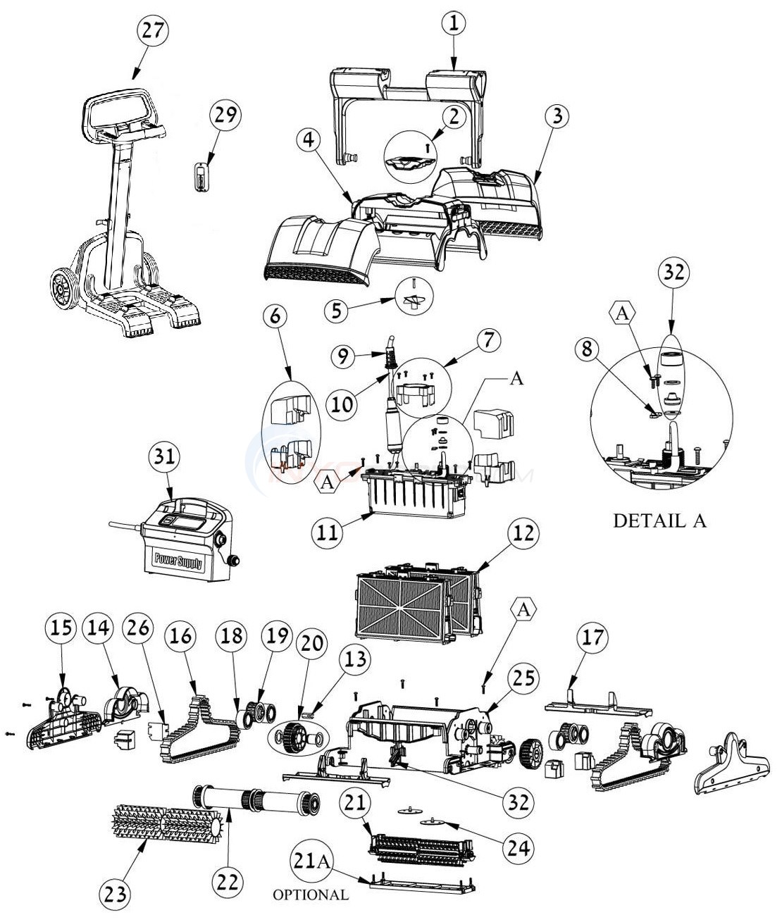 Maytronics Dolphin Supreme M5 Parts - INYOPools.com