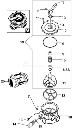 Hayward Multiport Valve - 2" Models SP715 & SP716 Parts - INYOPools.com
