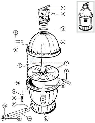 Hayward S-160T Filter Parts - INYOPools.com