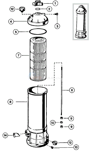 C1000 Star Clear CX250C Filter Lid w// Air Relief Valve Hayward C250,C500 C750