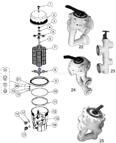 Pentair Quad D.E. Filter Parts - INYOPools.com