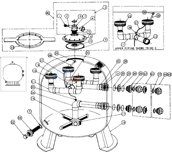 Pentair Triton Commercial Sand Parts