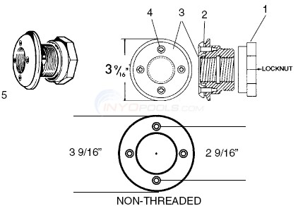 Hayward SP-1047 - Threads In Face Plate Diagram