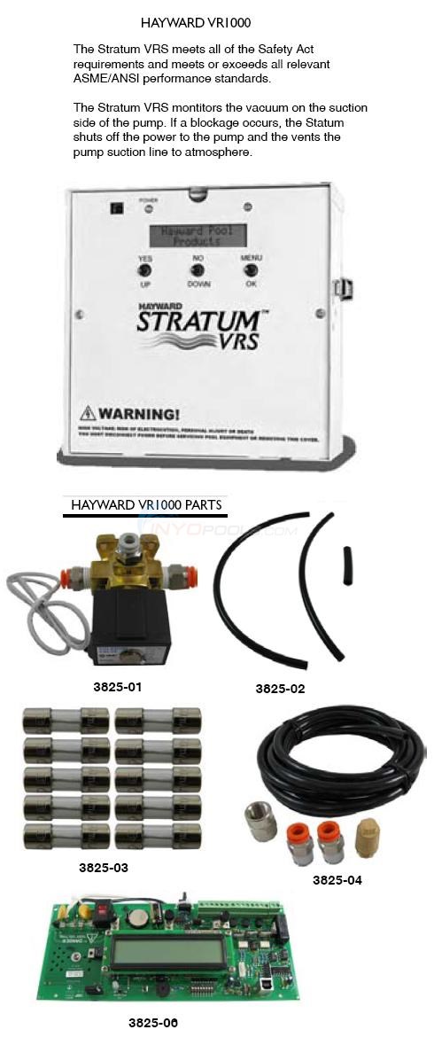Hayward Safety Vacuum Release System, VR1000 Diagram