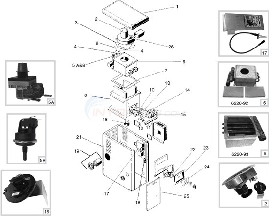 Hayward H-Series Above Ground Heater - H100ID1 & H100IDP1 Diagram