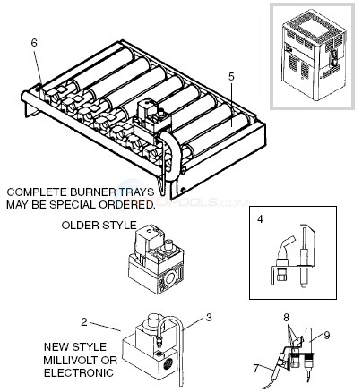 Pentair Minimax Burner Trays Diagram