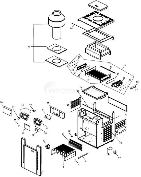 Raypak Atmospheric Digital Heaters 206A406A (11/01/04Current) Parts