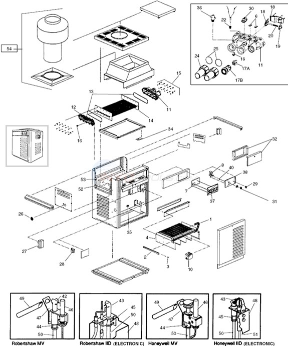Raypak RP2100 PR185A-PR405A (11/01/98-10/01/03) Parts - INYOPools.com