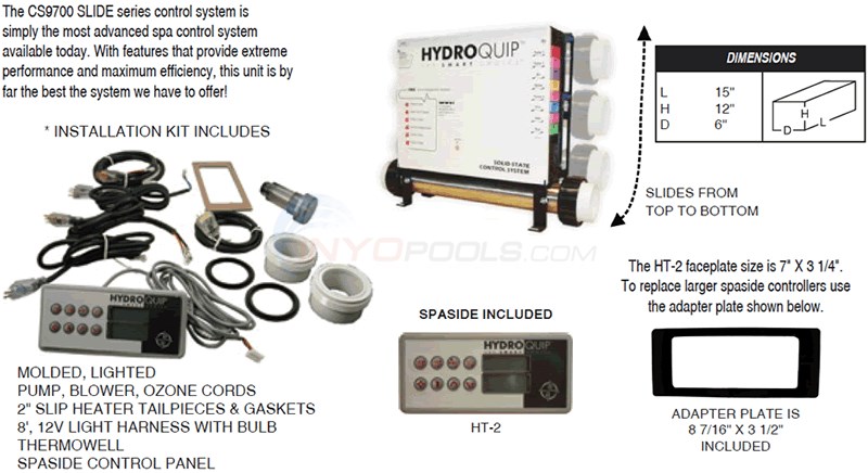 Hydroquip Electronic Control Systems - CS9700 Slide Series Parts - INYOPools.com | Hydro Quip Wiring Diagram | | Inyo Pools