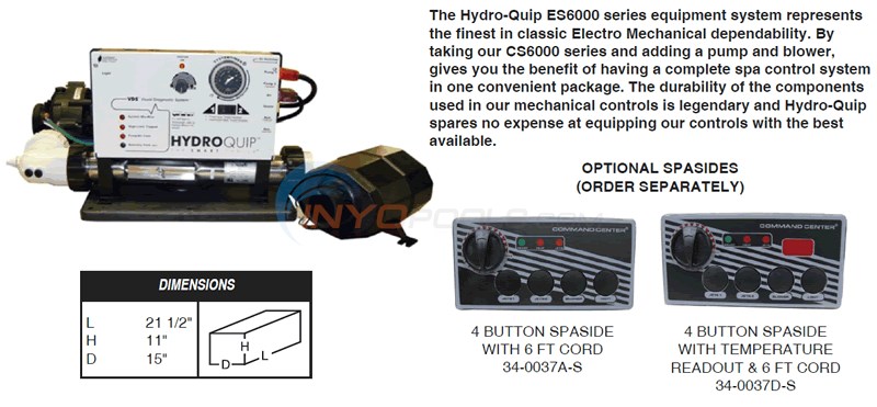 Hydroquip Air Button ES6000 Systems Parts - INYOPools.com