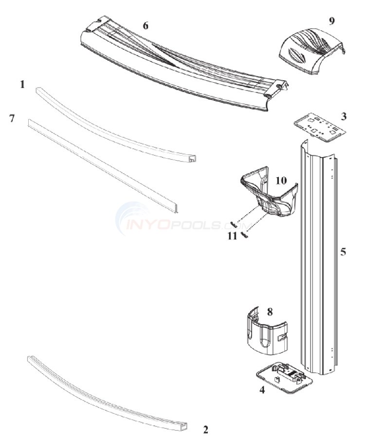 Morada  18' Round 54" Wall (Resin Top Rail, Wall Printed Steel Upright) Diagram