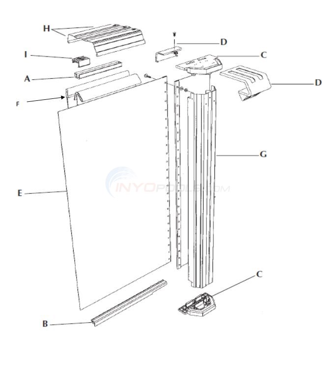 Parisien STR Grey 18' Round 52" Wall  Diagram