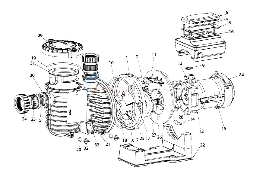 Sta-Rite IntelliPro Pump, Model VS 3050 Diagram