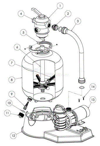 Pentair Sand Dollar System 2009 to Current Parts ... pentair 3 way valve diagram 