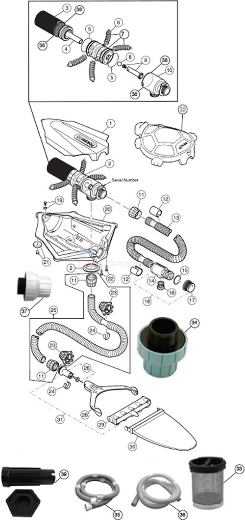 polaris 60 65 turbo turtle parts inyopools com