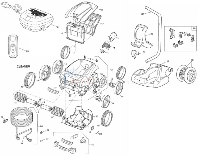 Polaris 9550 Robotic Pool Cleaner Parts