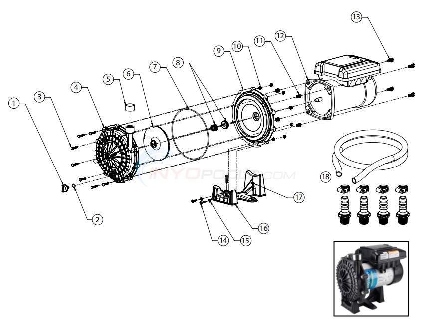Waterway Executive 56 Frame Parts