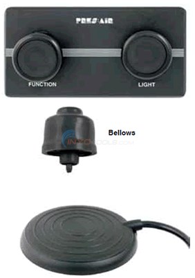 PresAirTrol/Hergair Surface Mount Air Button Kit & Foot Bellows Diagram