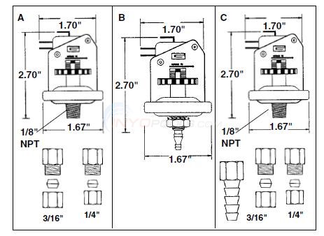 pressure switch parts