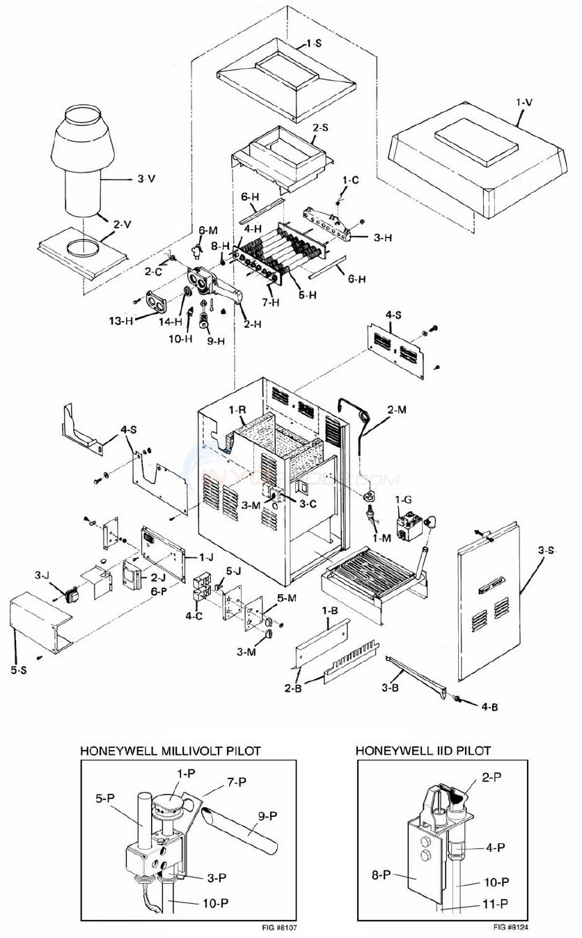 Raypak Gemini 181-401 (1974-2/01/82) Diagram