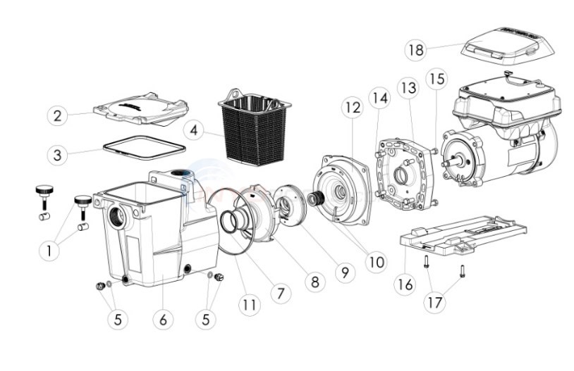 Hayward Super Pump VS - SP2603VSP, SP26115VSP Diagram