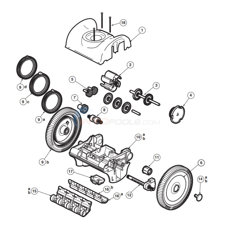 Hayward The PoolCleaner 2 Wheel (Next Gen) Diagram