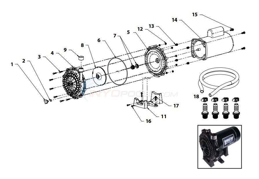 Waterway Universal Booster Pump Diagram